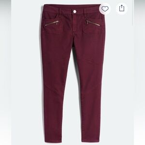 Tinsel Lesley Cargo Skinny Pant Burgundy Size 29 VGUC